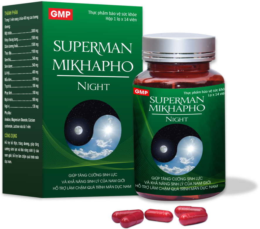 SUPERMAN MIKHAPHO Night tăng cường sinh lực và khả năng sinh lý